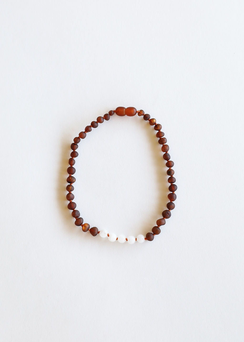 Raw Cognac Baltic Amber + Moonstone || Necklace  DestGlow