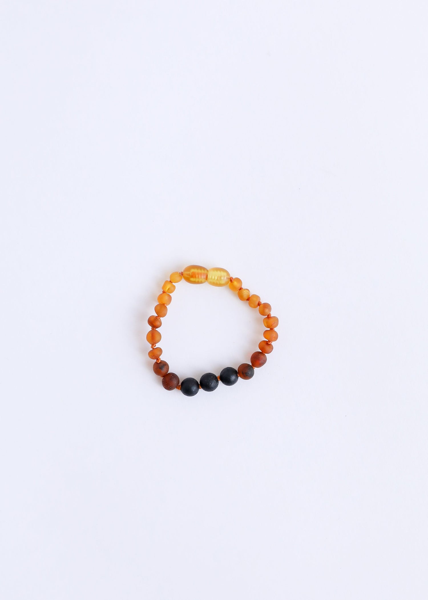 Raw Ombre Baltic Amber + Lava || Anklet or Bracelet by CanyonLeaf
