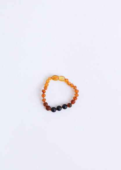Raw Ombre Baltic Amber + Lava || Anklet or Bracelet by CanyonLeaf