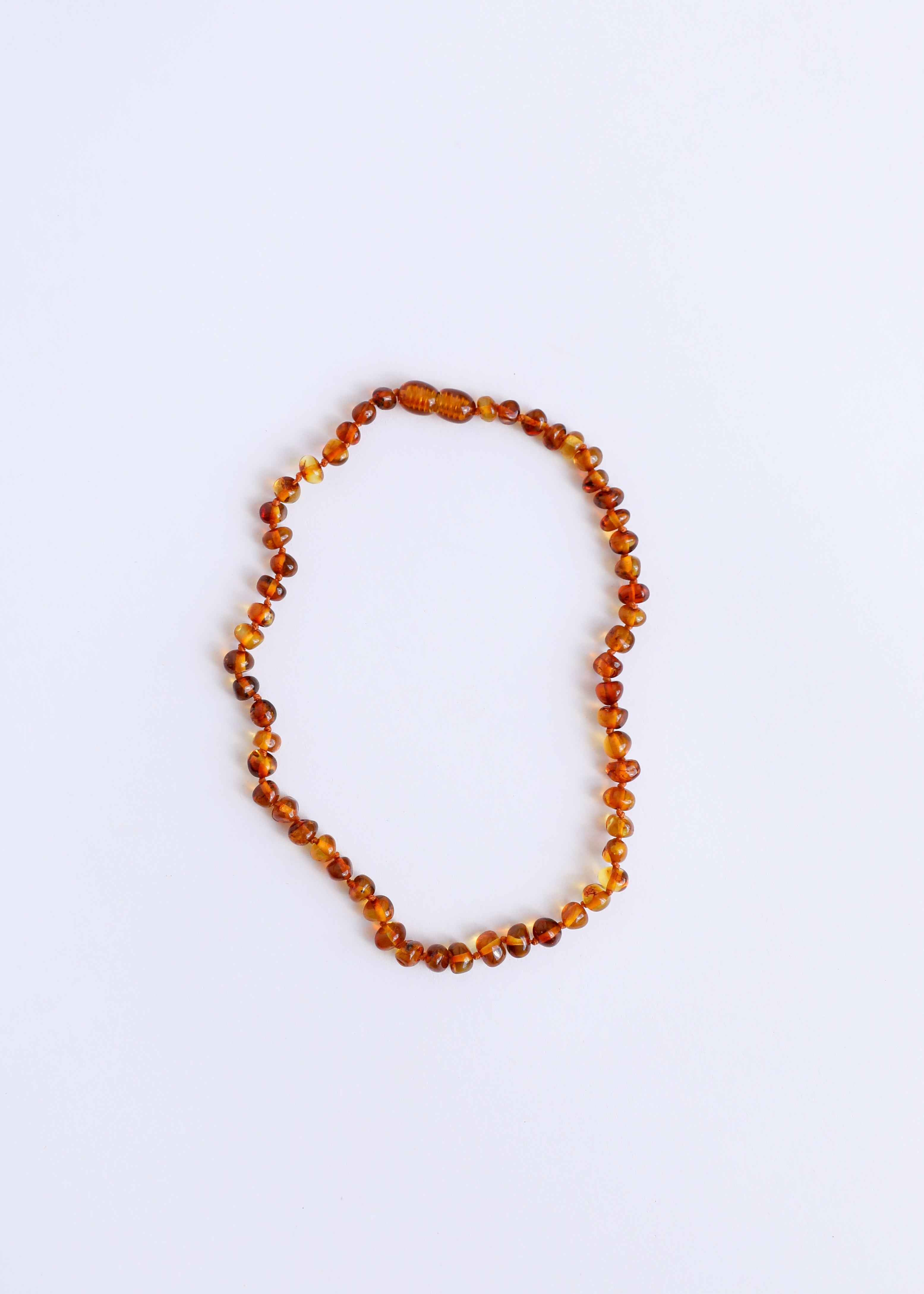 Polished Cognac Baltic Amber || Necklace