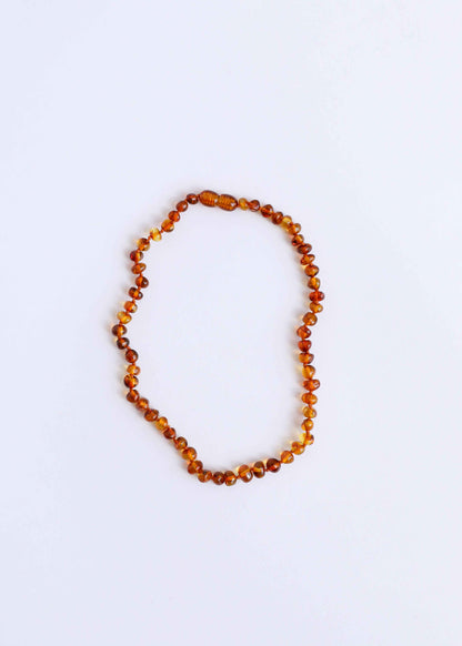 Polished Cognac Baltic Amber || Necklace