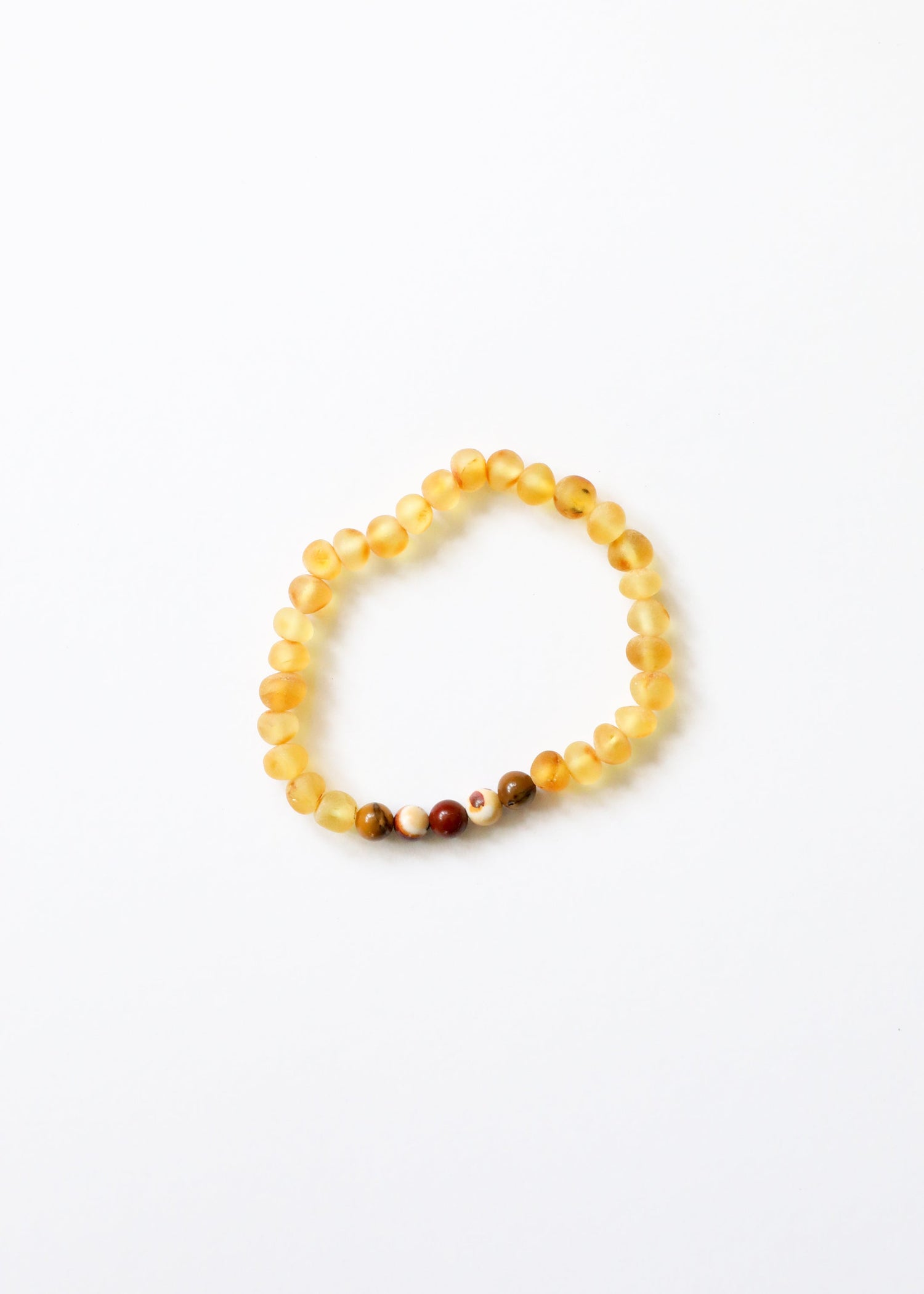 Raw Honey Baltic Amber + Mookaite Jasper || Adult Bracelet by CanyonLeaf