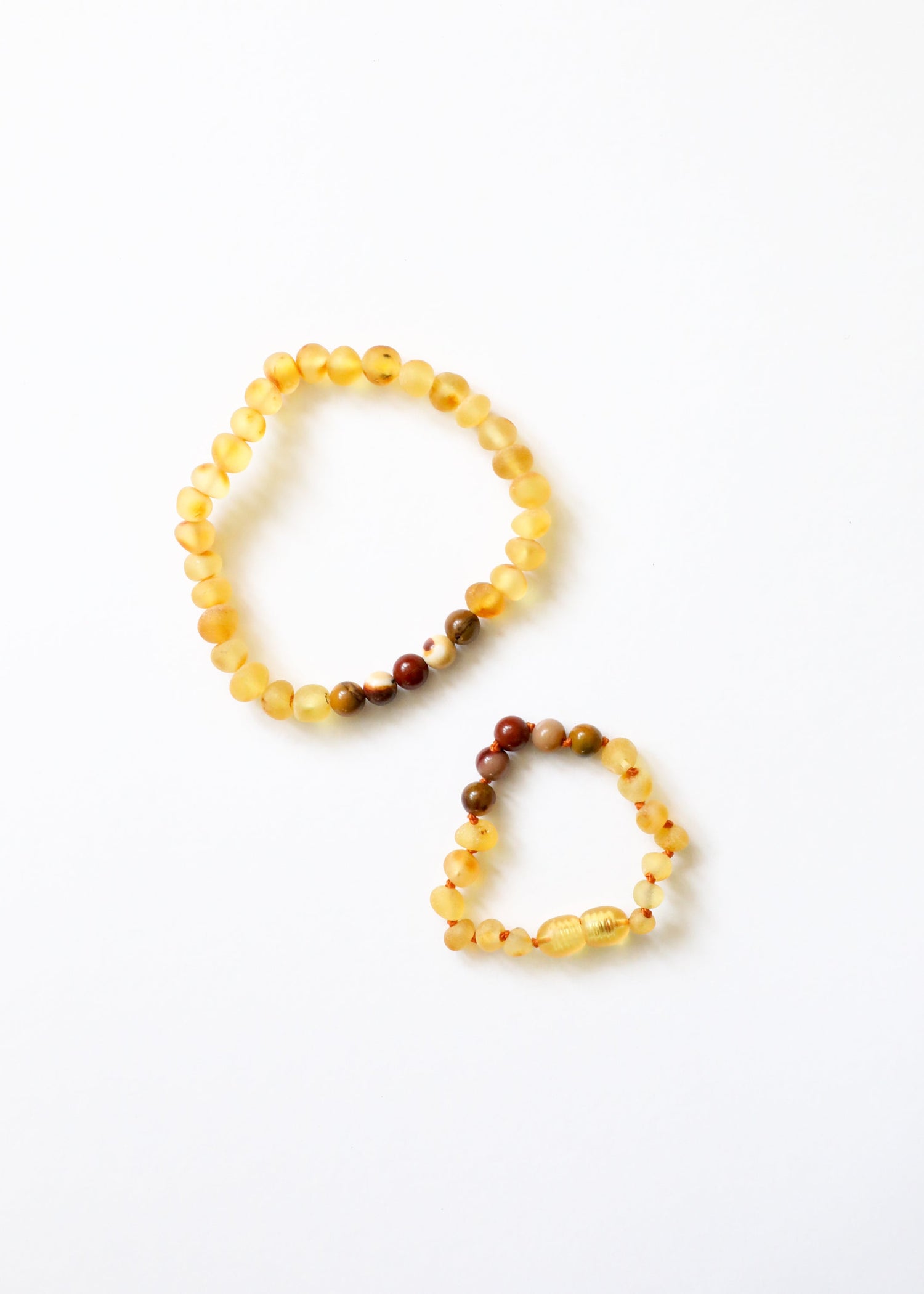 Raw Honey Baltic Amber + Mookaite Jasper || Anklet or Bracelet by CanyonLeaf