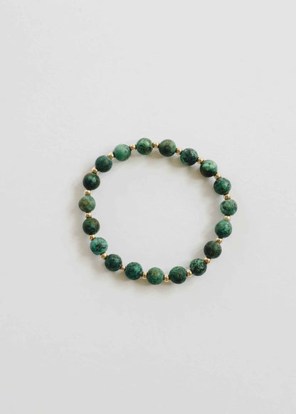 Turquoise Jasper :14k Gold Filled Sun + Moon || Adult Bracelets