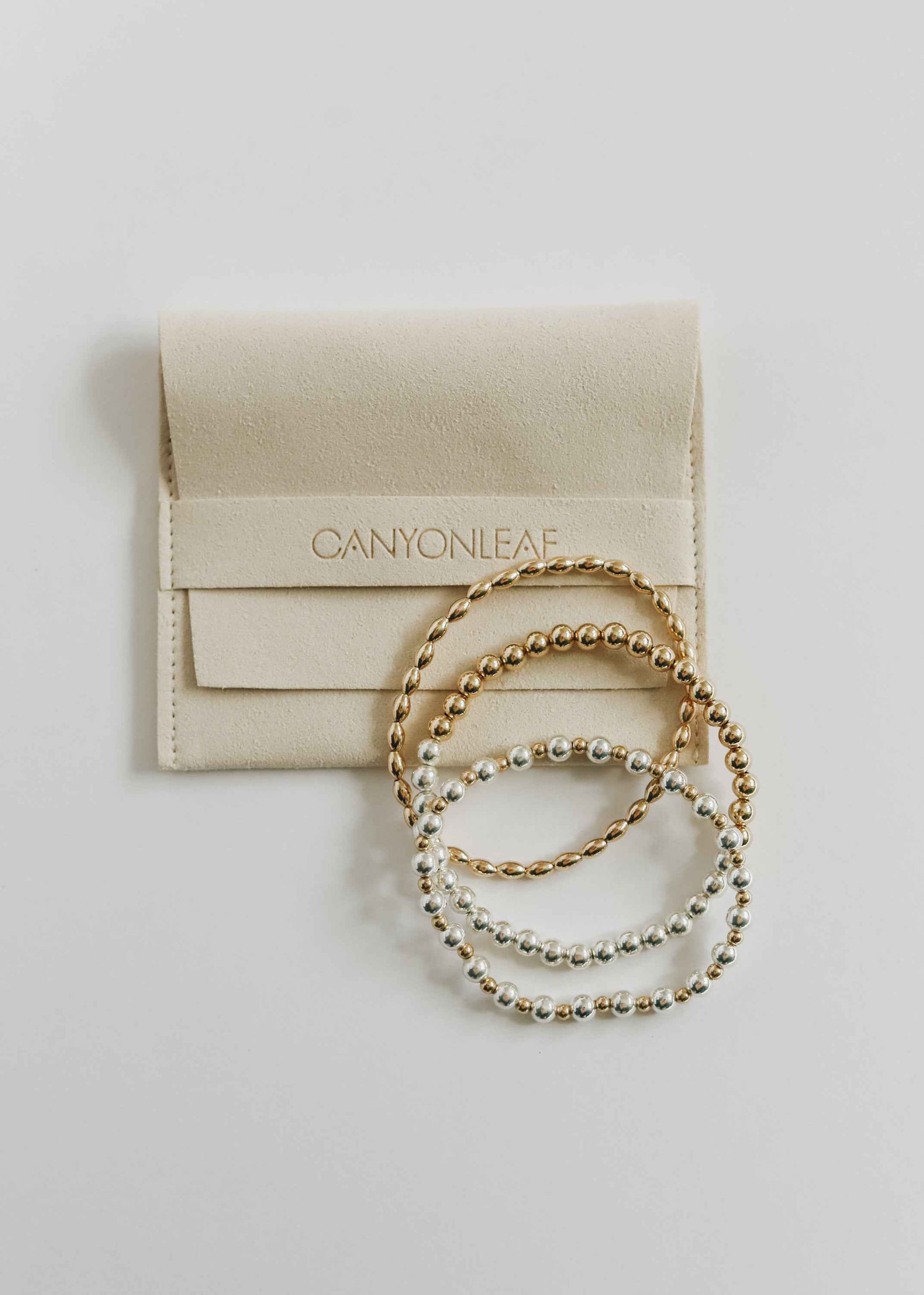 Sterling Silver + 14k Gold Filled Moon || Beaded  Bracelet