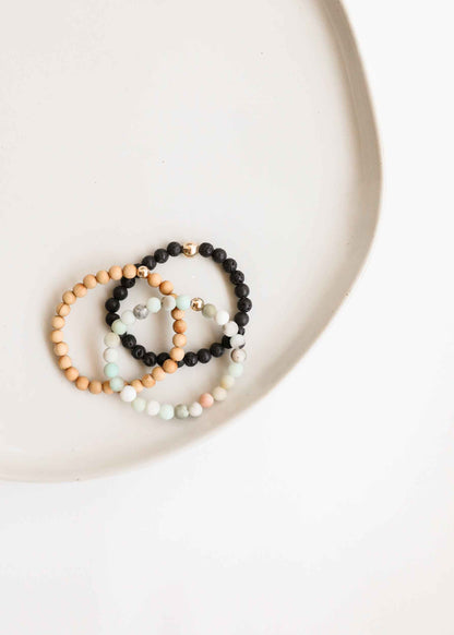 Raw Amazonite + 14k Gold Filled || Beaded Bracelet