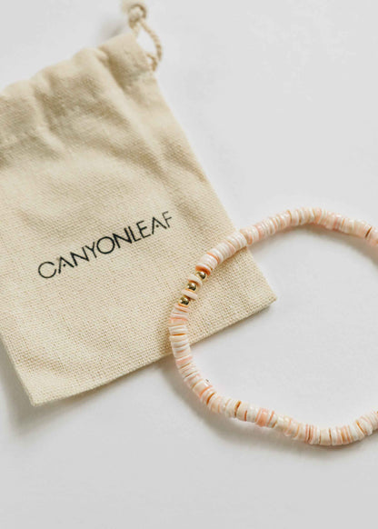 Pure Sea Shell + 14k Gold Filled || Stretch Anklet or Bracelet