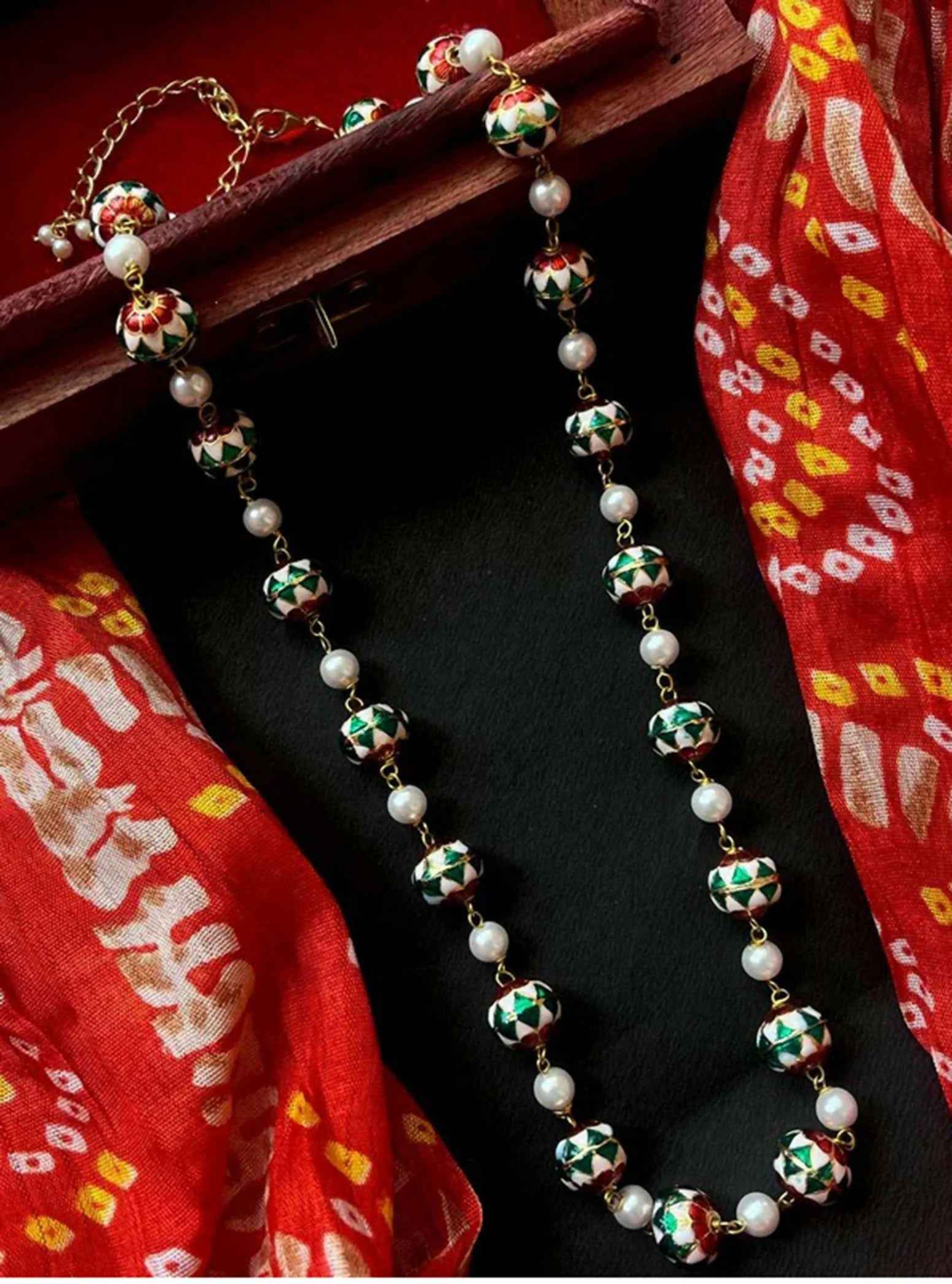 Joban Fashion Meenakari Ball Necklace