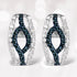 0.42 Carat Genuine Blue Diamond & White Diamond .925 Sterling Silver Earrings by Bids.com