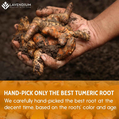 Turmeric Powder, 100% Natural &amp; Pure, Ground, Seasoning Root Powder, No Additives, No Gluten, Vegan