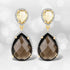 21.12 Carat Genuine Smoky Quartz, Citrine and White Topaz .925 Sterling Silver Earrings  DestGlow