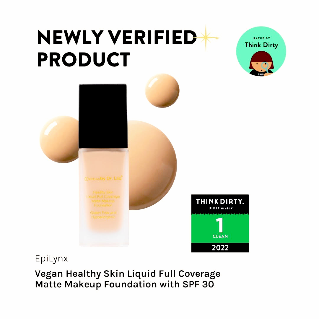 Healthy Skin Full Coverage Matte Foundation with SPF 30 – Vegan, Gluten-Free &amp; Hydrating by EpiLynx