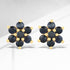 0.84 Carat Genuine Blue Sapphire 10K Yellow Gold Earrings  DestGlow