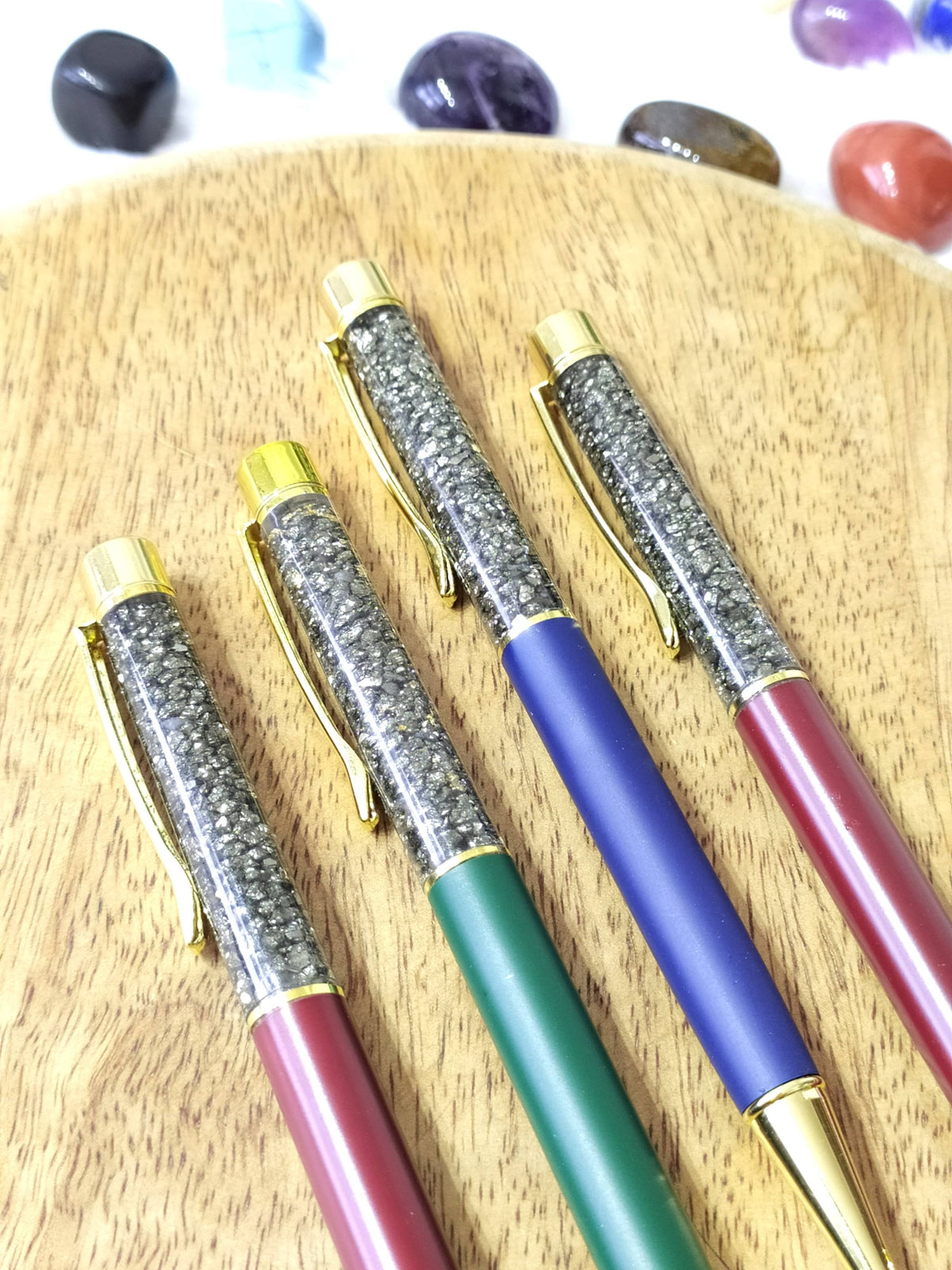 Pyrite Crystal Pen, Manifestation Pen, Healing Pen.  DestGlow
