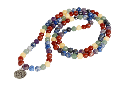 7 Chakra Beads Mala Bracelet, 108 Prayer Beads Necklace  DestGlow