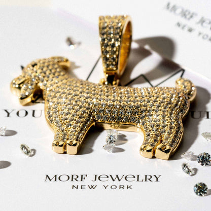 Iced GOAT Pendant 925 Sterling Silver - DestGlow