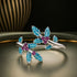 925 Sterling Silver Enamel White Gold Plated Ring with CZ for Women  DestGlow