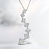 10K White Gold 1 cttw Diamond Snake Curved Pendant Necklace (H-I, I1-I2) by Bids.com