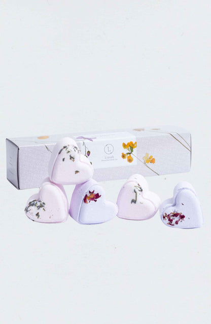 Set of 5 Heart Shaped Shower Steamers Package  - in a Gift Box - Can be personalized