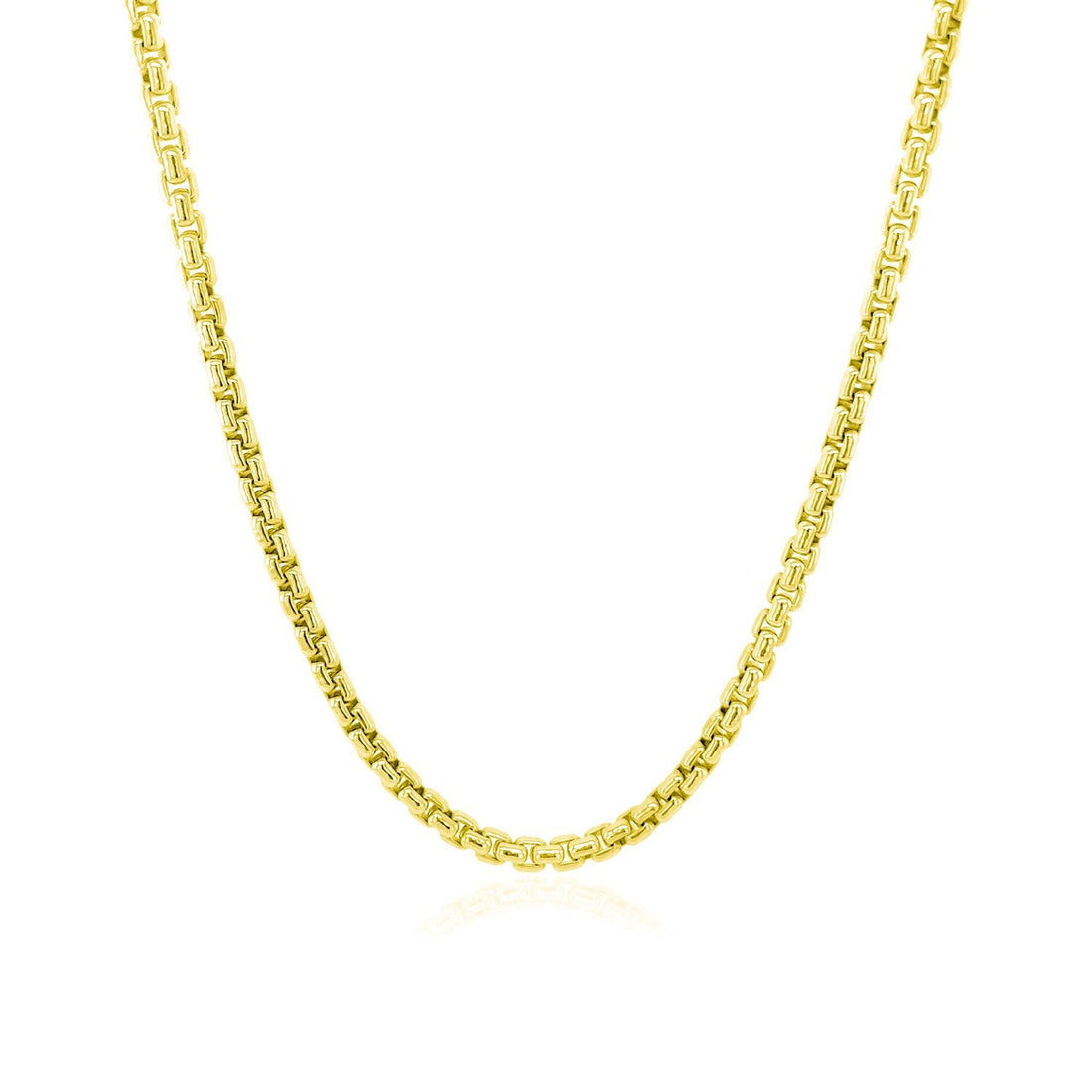 2.4mm 14k Yellow Gold Round Box Chain by Bids.com
