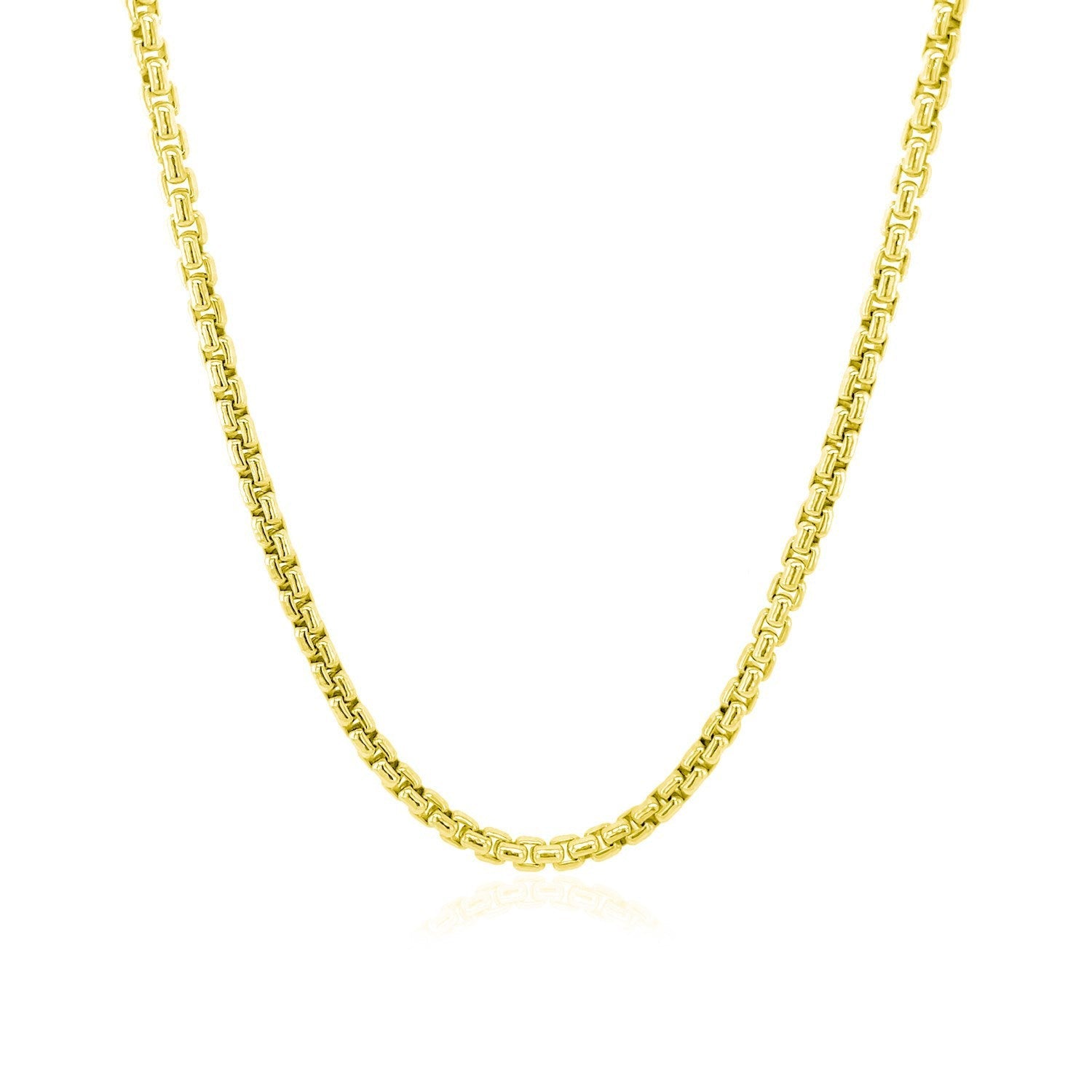2.4mm 14k Yellow Gold Round Box Chain by Bids.com