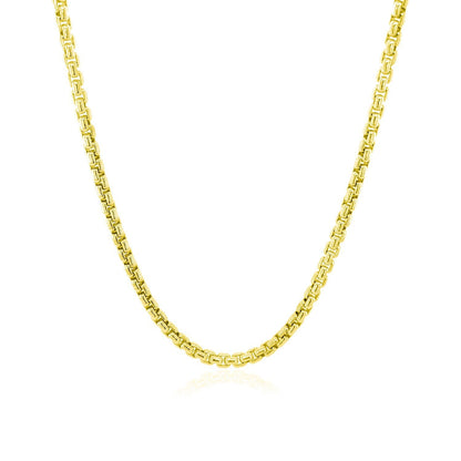 2.4mm 14k Yellow Gold Round Box Chain by Bids.com