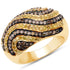 14K Yellow Gold Plated 1.19 Carat Genuine Champagne Diamond and Yellow Diamond .925 Sterling Silver Ring by Bids.com