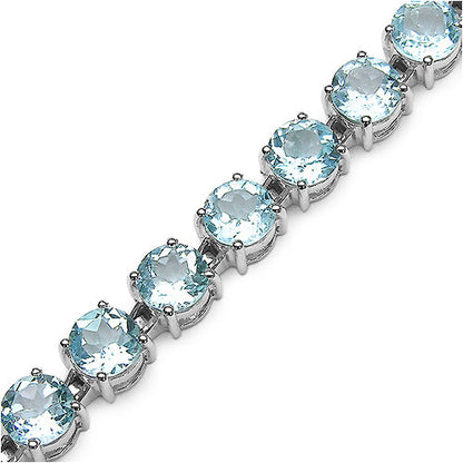 31.08 Carat Genuine Blue Topaz .925 Sterling Silver Bracelet  DestGlow