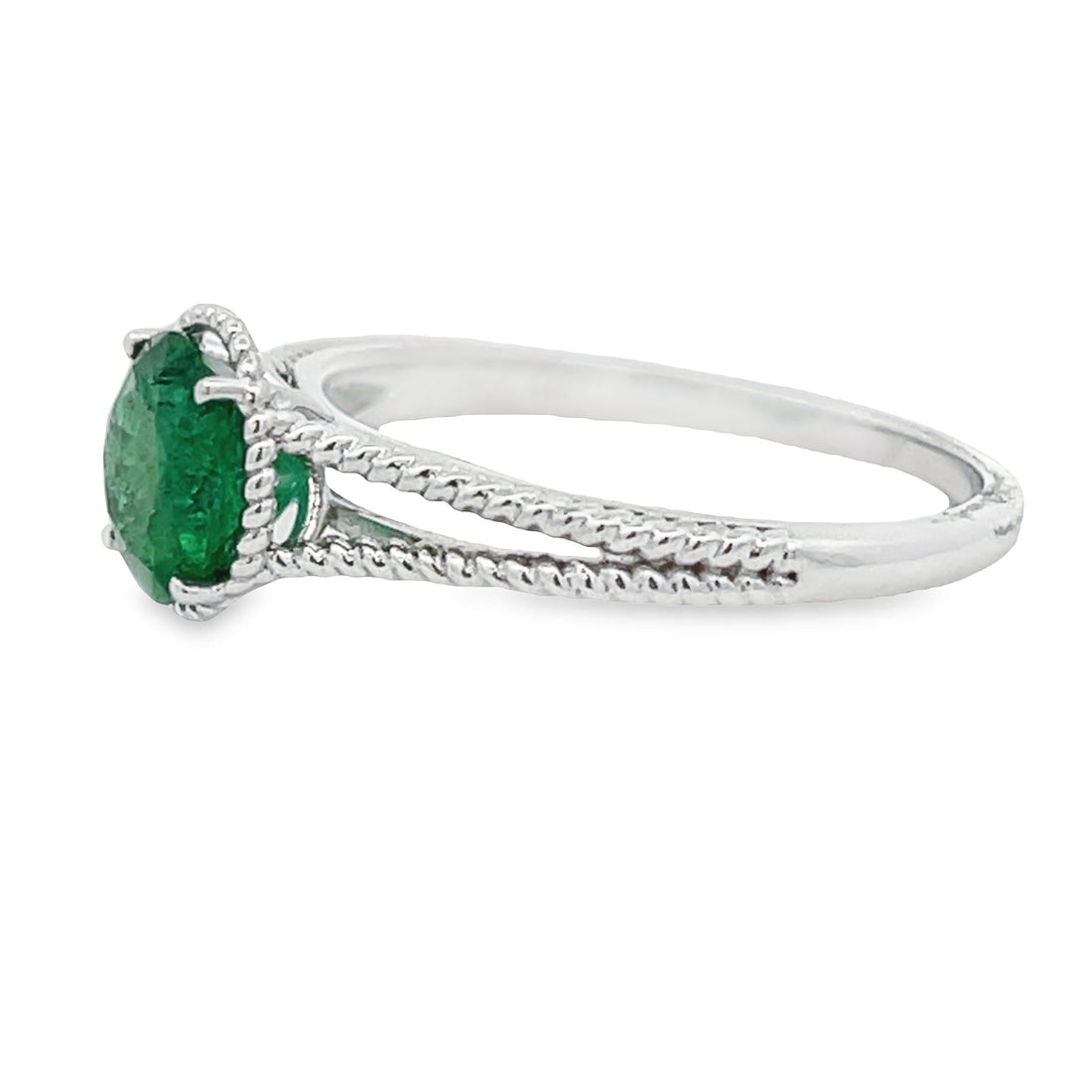 Genuine 1.28ct Emerald 14KT White Gold by Bids.com