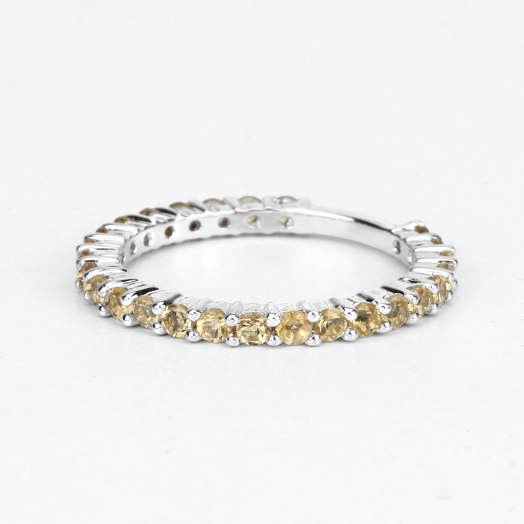 0.81 Carat Genuine Citrine .925 Sterling Silver Ring  DestGlow