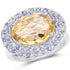 5.78 Carat Genuine Citrine and Tanzanite .925 Sterling Silver Ring by Bids.com