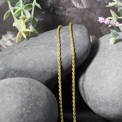 2.0mm 14k Yellow Gold Light Rope Chain by Bids.com