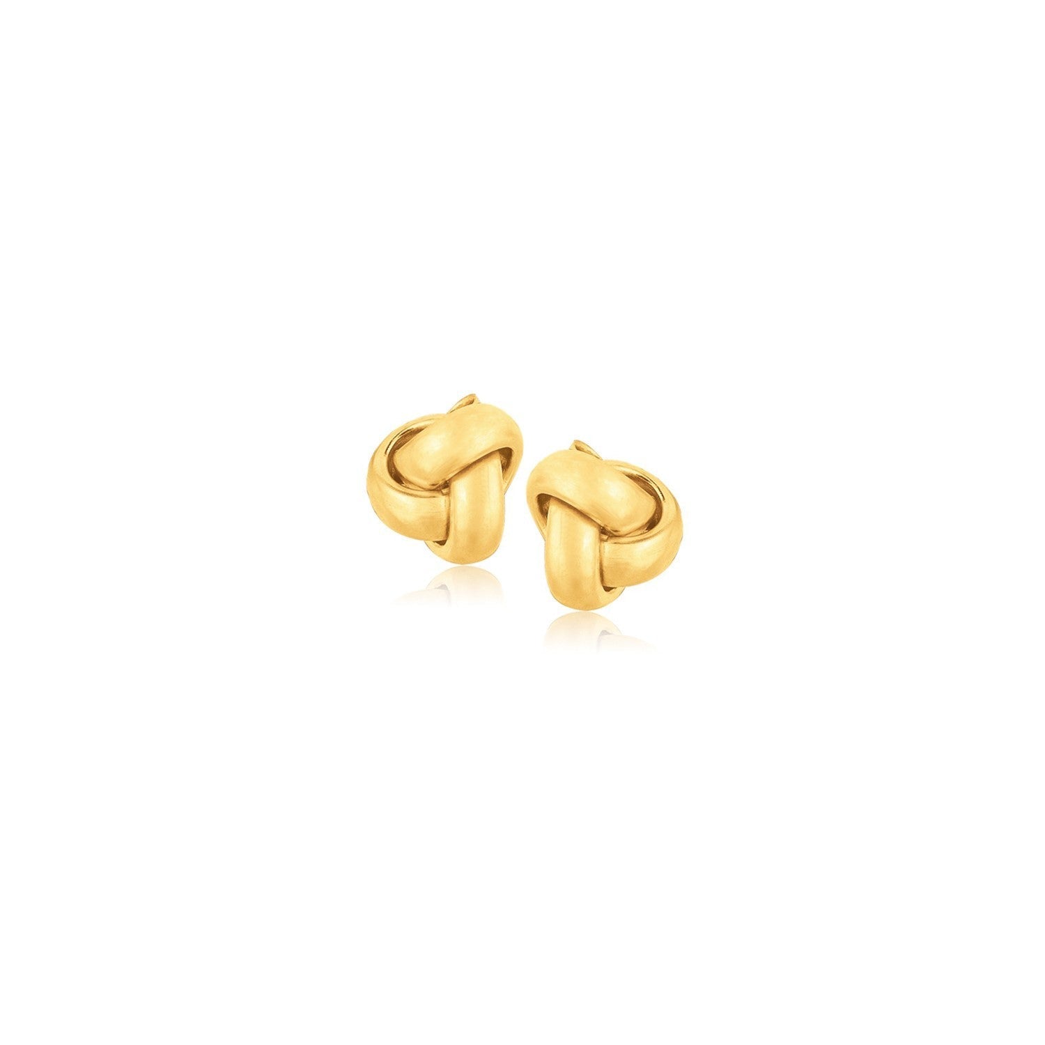 10k Yellow Gold Love Knot Stud Earrings by Bids.com