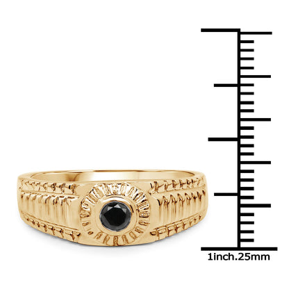 0.20 Carat Genuine Black Diamond .925 Sterling Silver Ring by Bids.com