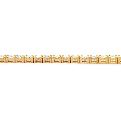 Natural 5.50ct Diamond Tennis Bracelet 18KT Yellow Gold by Bids.com