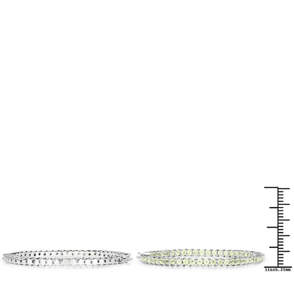 3.50 Carat Genuine Peridot .925 Sterling Silver Earrings by Bids.com