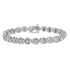 .925 Sterling Silver 1/10 cttw Miracle-Set Round-Cut Diamond "X" Link Tennis Bracelet (I-J color, I2-I3 clarity) - 7.25" by Bids.com