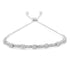 .925 Sterling Silver 1/4 Cttw Diamond 4â€-10â€ Adjustable Bolo Alternating Square and Rectangle Bolo Bracelet (I-J Color, I3 Clarity) by Bids.com