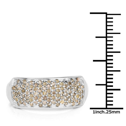 0.42 Carat Genuine White Diamond .925 Sterling Silver Ring by Bids.com