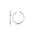 Sterling Silver Thick Rhodium Plated Polished Hoop Style Earrings (35mm) by Bids.com