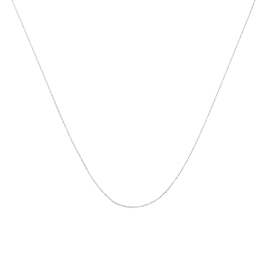 Solid 10K Yellow Gold 0.5mm Slim and Dainty Unisex 18" Rope Chain Necklace by Bids.com