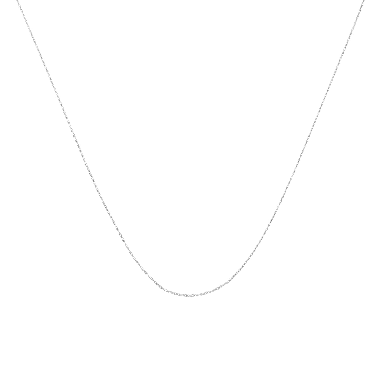 Solid 10K Yellow Gold 0.5mm Slim and Dainty Unisex 18" Rope Chain Necklace by Bids.com