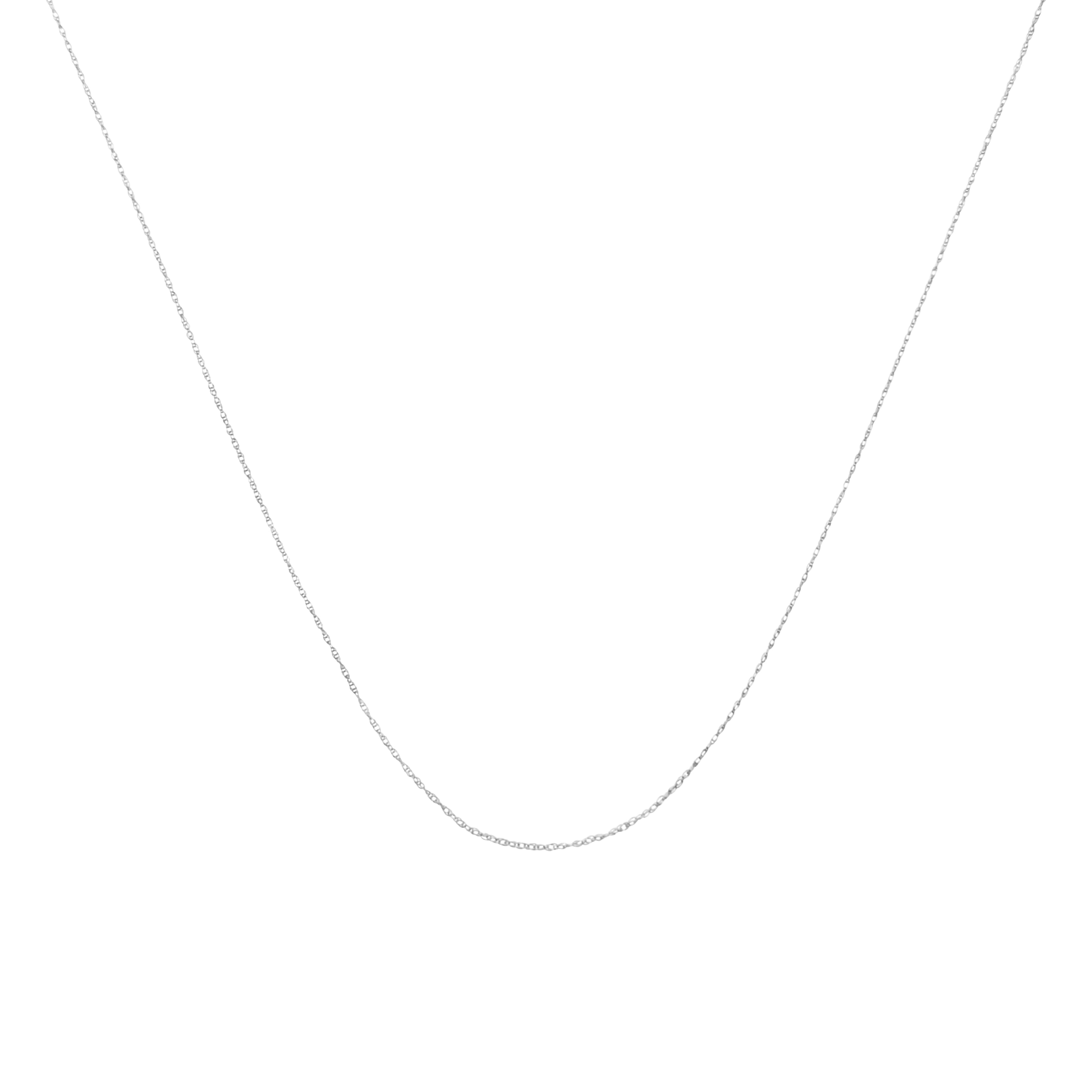 Solid 10K Yellow Gold 0.5mm Slim and Dainty Unisex 18" Rope Chain Necklace by Bids.com