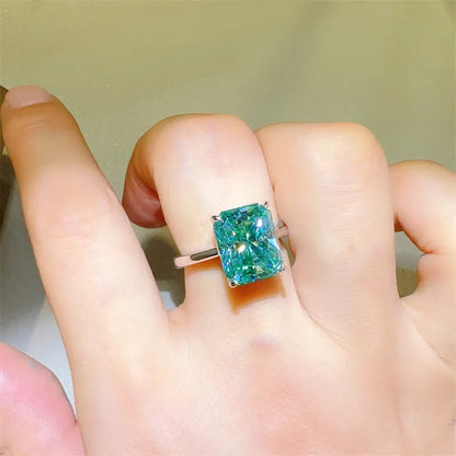 2 Carat 925 Sterling Silver Sparkala™ Rectangle Shape Ring by Sparkala