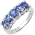 1.65 Carat Genuine Tanzanite .925 Sterling Silver Ring  DestGlow
