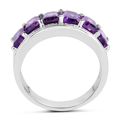 3.30 Carat Genuine Amethyst .925 Sterling Silver Ring by Bids.com