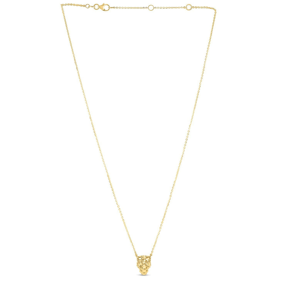 14k Yellow Gold Panther Head Necklace by Bids.com