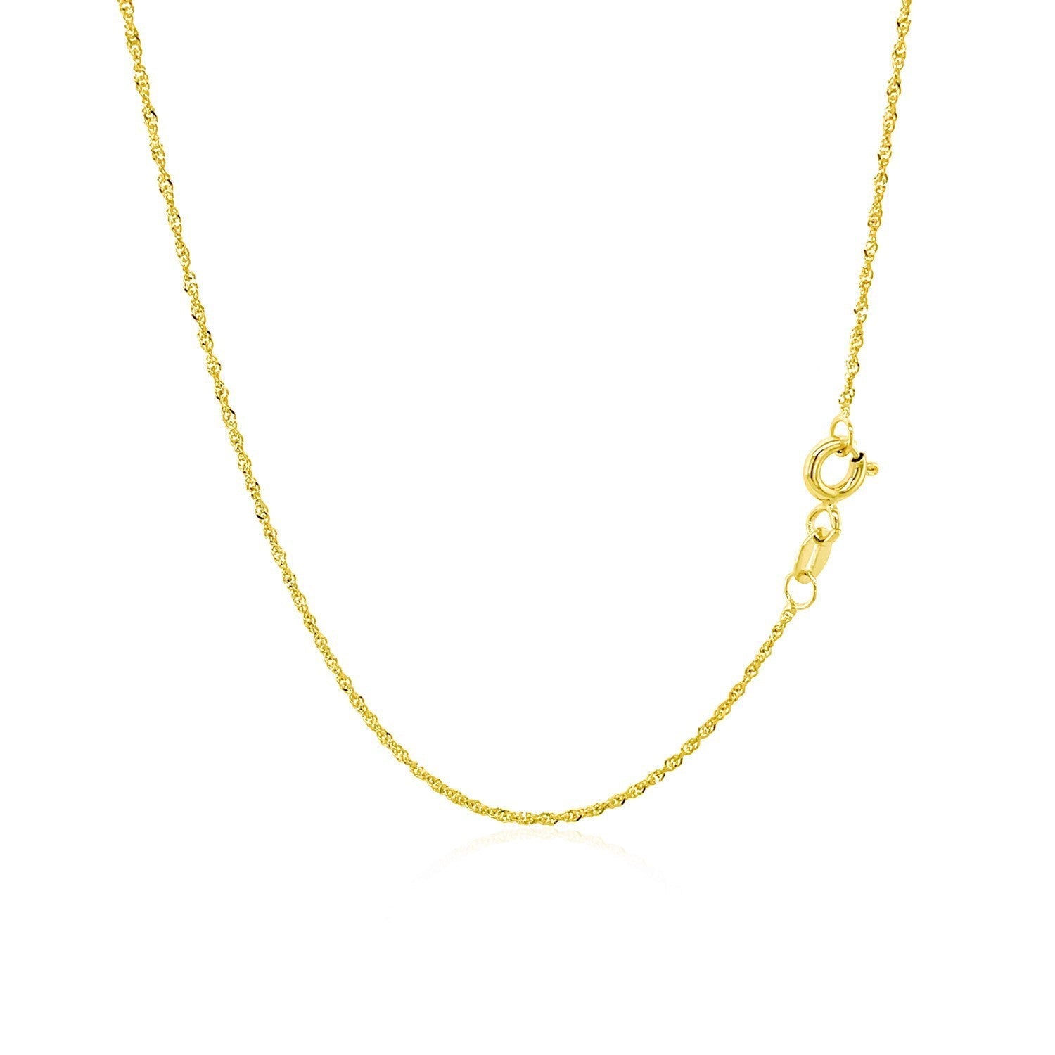 14k Yellow Gold Singapore Chain 1.0mm by Bids.com