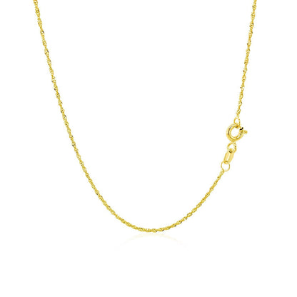 14k Yellow Gold Singapore Chain 1.0mm by Bids.com