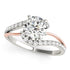 14k White And Rose Gold Bypass Shank Diamond Engagement Ring (1 1/3 cttw) by Bids.com